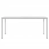 Table MONZA / L. 160 x H. 73 cm / Piétement aluminium / Plateau Blanc / Plank