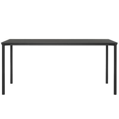 Table MONZA / L. 160 x H. 73 cm / Piétement aluminium / Plateau Noir / Plank