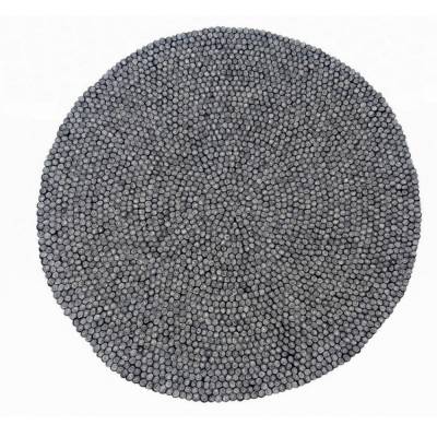 Tapis LOOP / Noir et blanc / Ø 1,5 m