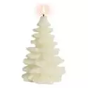Bougie LED sapin de Noël ivoire / H. 18 cm / UYUNI