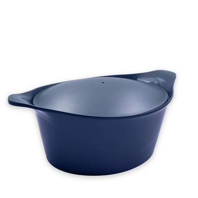 L'INCROYABLE COCOTTE 9 litres / 34x26,5 cm ovale / Fonte aluminium / Bleu Myrtille / Cookut