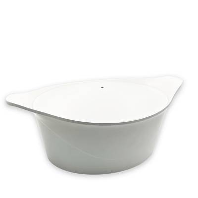 L'INCROYABLE COCOTTE 9 litres / 34x26,5 cm ovale / Fonte aluminium / Blanc Polaire / Cookut