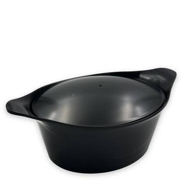 L'INCROYABLE COCOTTE 9 litres / 34x26,5 cm ovale / Fonte aluminium / Noir Graphite / Cookut