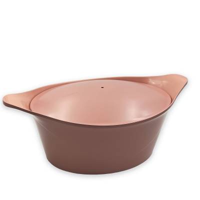 L'INCROYABLE COCOTTE 9 litres / 34x26,5 cm ovale / Fonte aluminium / Rose Guimauve / Cookut