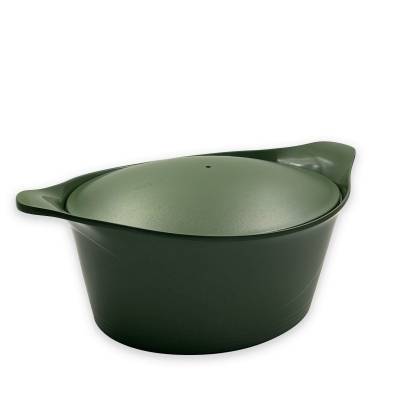 L'INCROYABLE COCOTTE 9 litres / 34x26,5 cm ovale / Fonte aluminium / Vert Fougère / Cookut