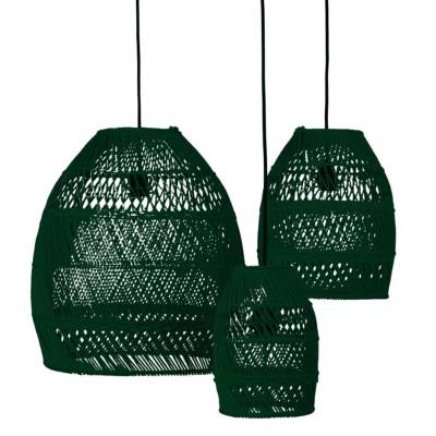 Lot de 3 abat-jours RECYCLED MOON SMALL / 3 dimensions / Plastique Vert