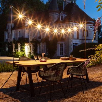 Guirlande led pour table extérieur / E14 led sur structure / VINCENT SHEPPARD