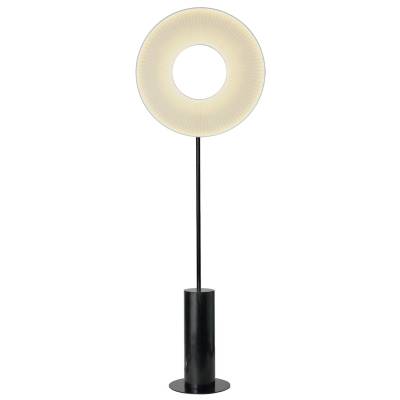 Lampadaire Totem IRIS / Ø50 cm / Marbre noir / Dix heures dix