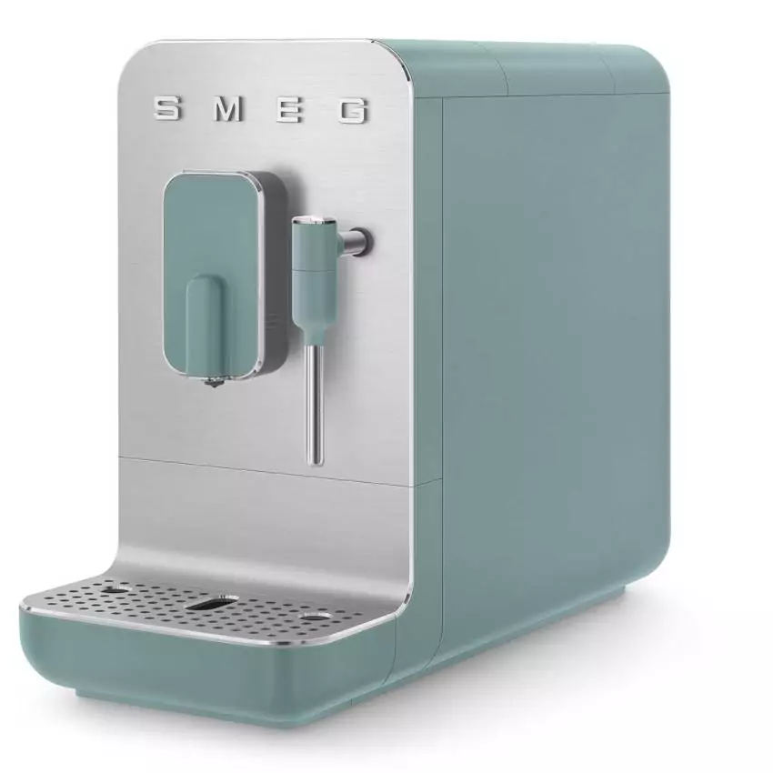 Machine à café automatique SMEG / Buse vapeur et broyeur intégré / Vert émeraude