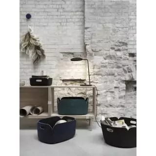 Panier de rangement RESTORE / H. 23 cm / Bleu clair / Feutre / Muuto