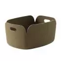 Panier de rangement RESTORE / H. 23 cm / Brown Green / Feutre / Muuto