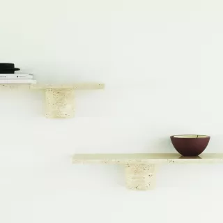 Étagère murale STEN SHELF / L. 80 ou 120 cm / Pierre Travertin /Normann Copenhagen