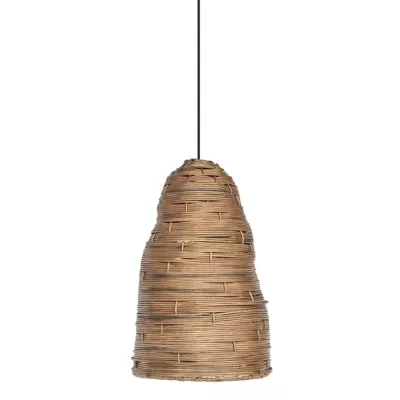 Suspension RATTAN / Ø 29 cm / Rotin Naturel tressé / Gommaire