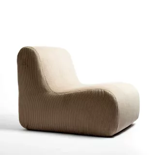 Chauffeuse POP beige / Tissu velours côtelé / Maison Jeudi