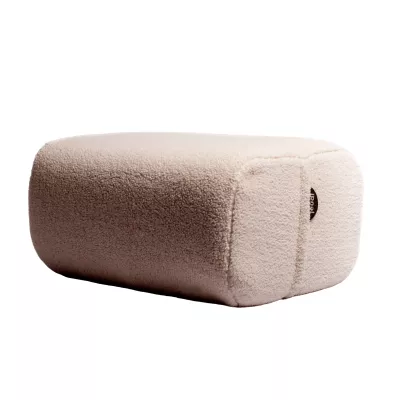 Pouf SCHUSS / Tissu bouclette écru /Maison JEUDI