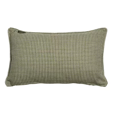 Coussin COCOTTE 50 x 30 vert / Pied de poule / Maison Jeudi