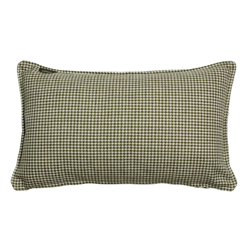 Coussin COCOTTE 50 x 30 vert / Pied de poule / Maison Jeudi