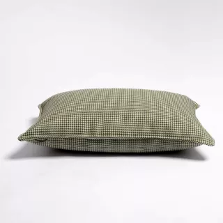 Coussin COCOTTE 50 x 30 vert / Pied de poule / Maison Jeudi